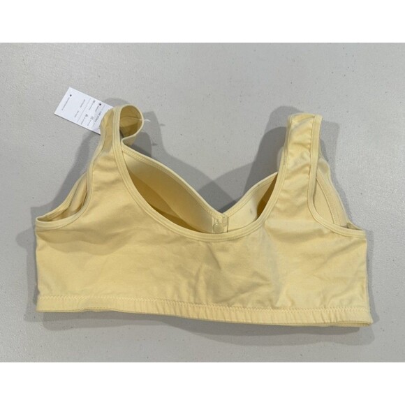 NEW Daisy Bra Womens XL Yellow Floral Front Snap Wireless Stretch Comfort - Picture 2 of 8